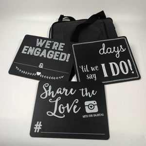Engagement Wedding Announcement Chalkboard Set